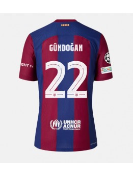 Moški Nogometna dresi replika Barcelona Ilkay Gundogan #22 Domači 2023-24 Kratek rokav